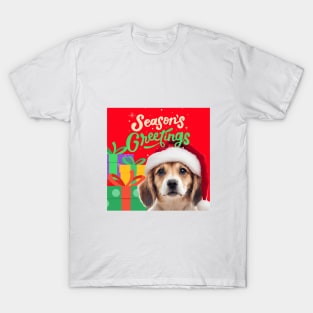 Season greetings cute dog T-Shirt